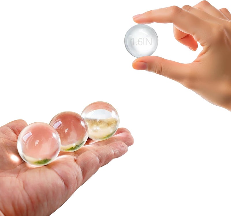 KRISININE 8pcs Clear Crystal Glass Balls 40mm Transparent Quartz Decorative Spheres for Christmas Home Table Decor - Image 2